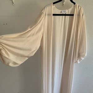 Adrienne Ivory long kimono maxi
